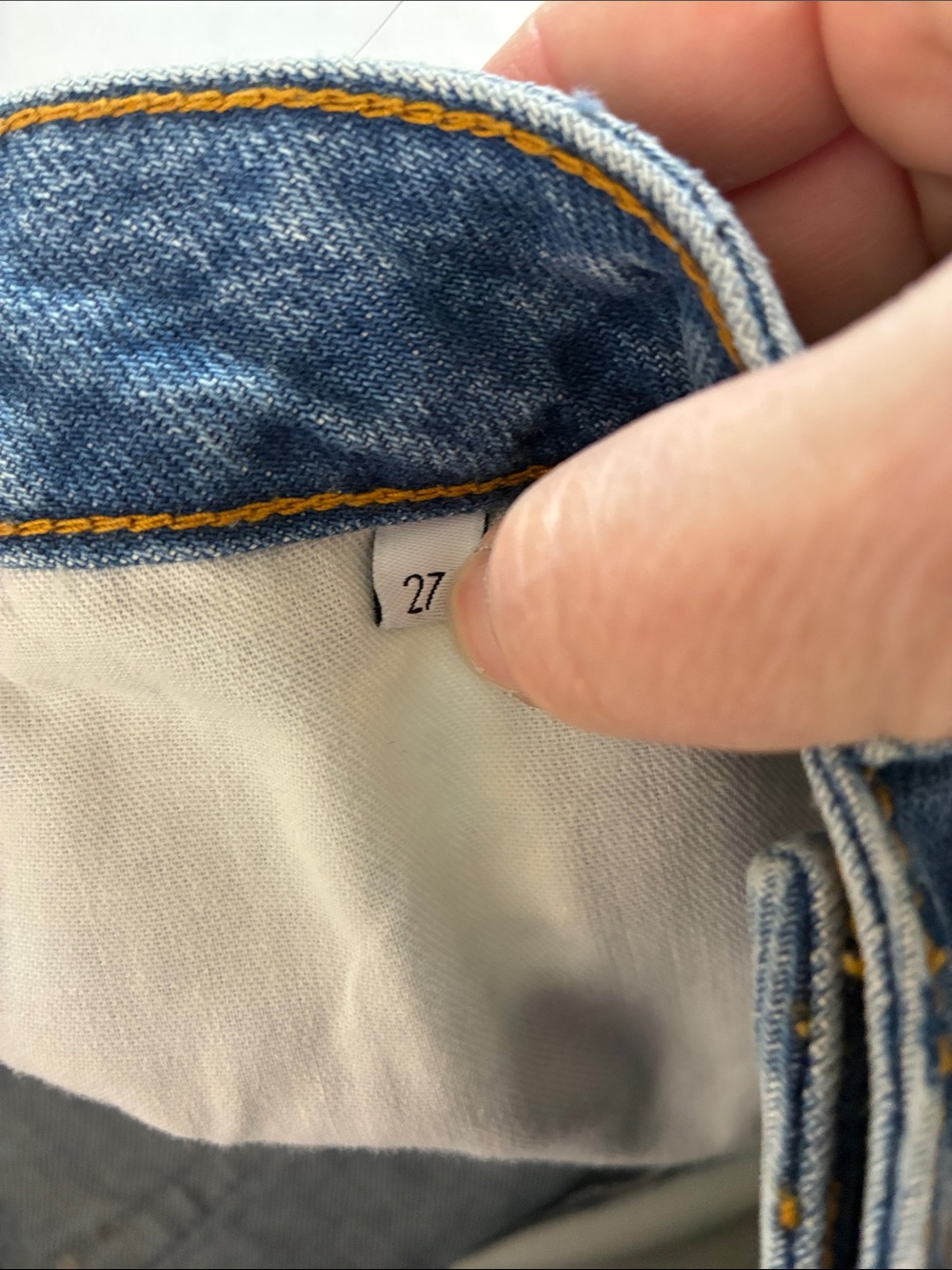 Boyish Custom Upcycled Corey Skirt Factory Distressed Button Fly Denim - Picture 7 of 10